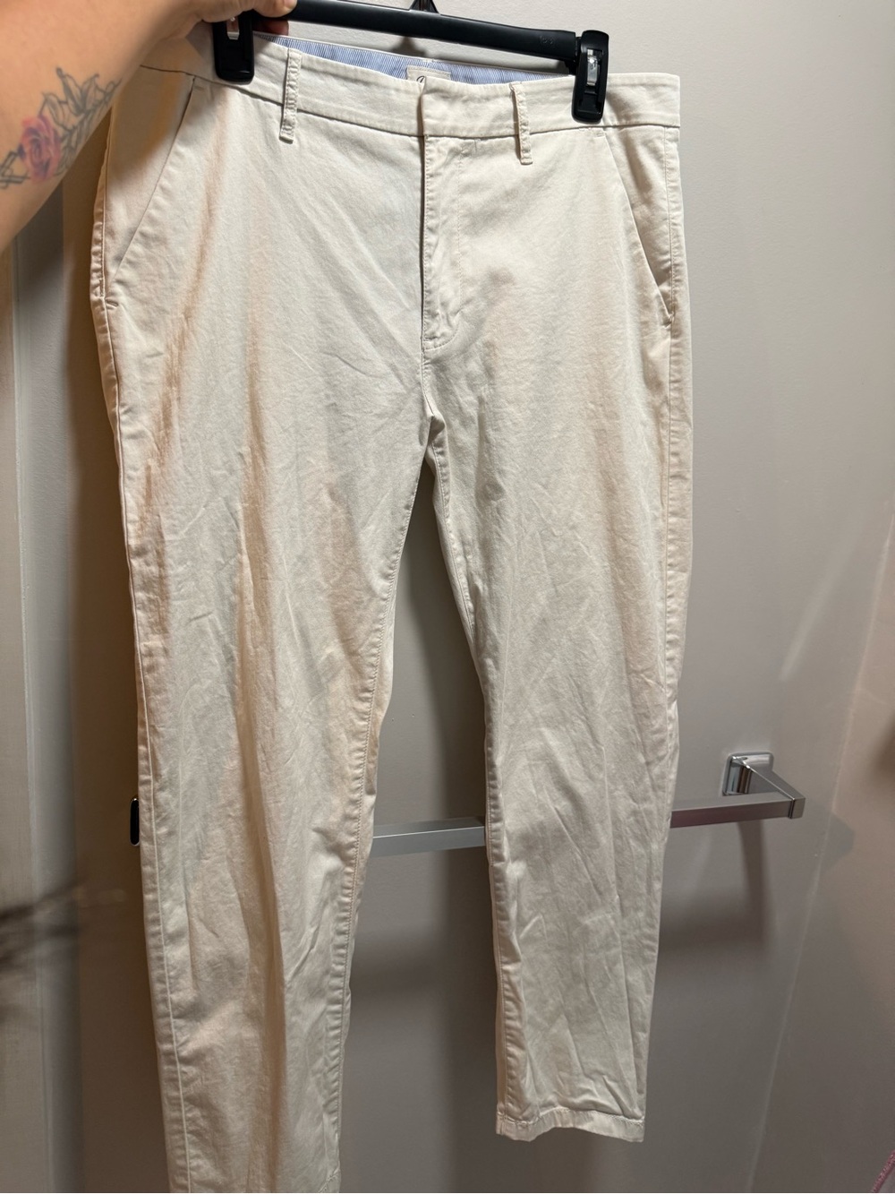 J. Crew Slim Chinos in Off-White